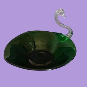 Swedish style viking glass elegant swam glass bowl